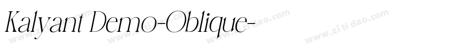 Kalyant Demo-Oblique字体转换